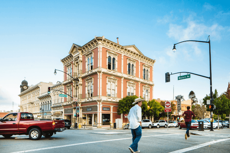 Downtown Petaluma at Westerm Ave. Visit Petaluma California