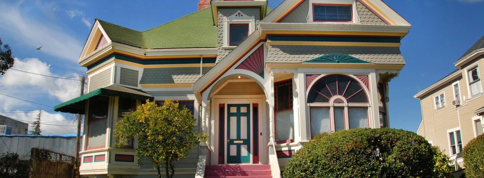 Petaluma's rich history 3 Historic home with architectural details and colorful accents