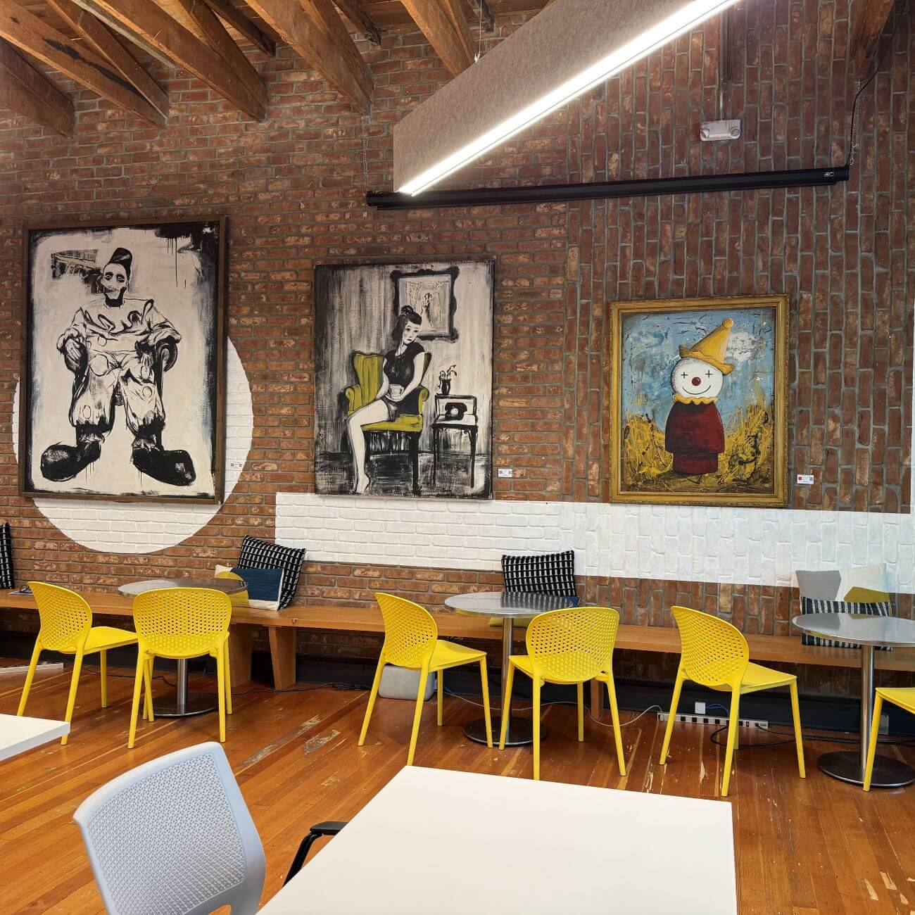 Colorful art in modern co-work space