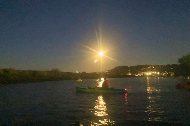 Full moon paddle on the petaluma river (blue moon! )
