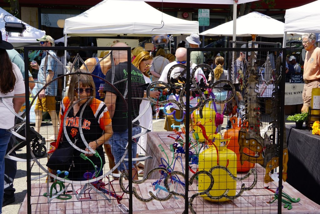 Colorful art at an art festival