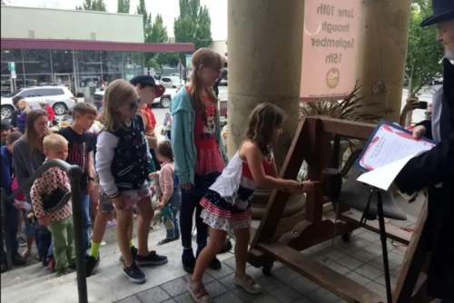 Annual july 4th celebration and bell ringing