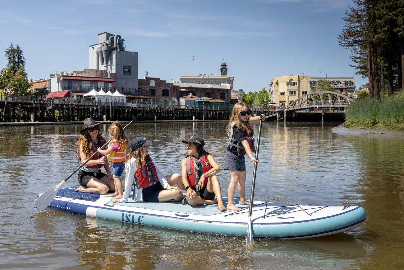 Family vacation, petaluma style! 1 Paddleboarding on giant sup during family vacation
