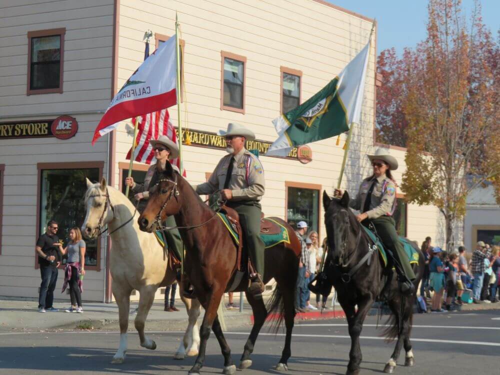 Petaluma veterans day parade & flyover 4 Horse riders in parade