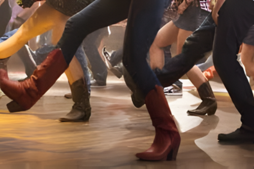 Line dance with grapevine