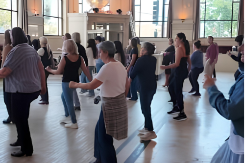 Line Dance with Grapevine