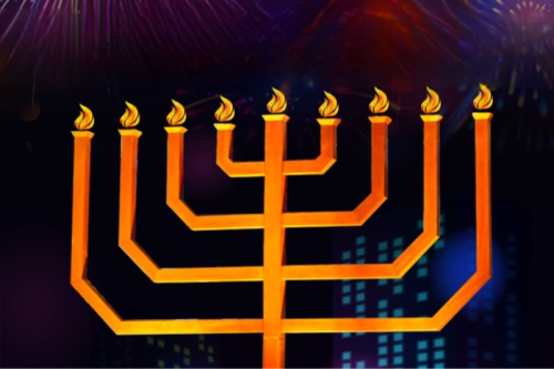 Chanukah celebration & hot air balloon gelt drop