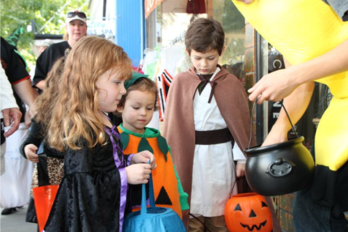 Halloween trick or treat trail